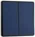 BG Evolve PCDDB42EB 20A 16AX 2 Way Double Light Switch, Edge to Edge Rocker - Matt Blue (Black) - westbasedirect.com