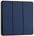 BG Evolve PCDDB43EB 20A 16AX 2 Way Triple Light Switch, Edge to Edge Rocker - Matt Blue (Black) - westbasedirect.com