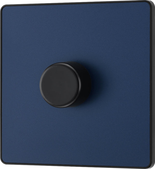 BG Evolve PCDDB81B 2-Way Trailing Edge LED 200W Single Dimmer Switch Push On/Off - Matt Blue (Black) - westbasedirect.com