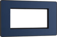 BG Evolve PCDDBEMR4B Quadruple Rectangular Front Plate (100 x 50) - Matt Blue (Black) - westbasedirect.com