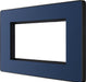 BG Evolve PCDDBEMR4B Quadruple Rectangular Front Plate (100 x 50) - Matt Blue (Black) - westbasedirect.com