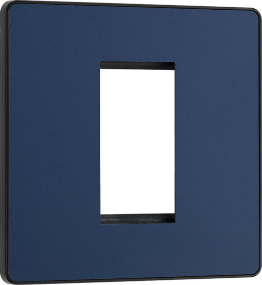 BG Evolve PCDDBEMS1B Single Euro Module Front Plate (25 x 50) - Matt Blue (Black) - westbasedirect.com