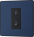 BG Evolve PCDDBTDS1B 2-Way Secondary 200W Single Touch Dimmer Switch - Matt Blue (Black) - westbasedirect.com