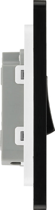 BG Evolve PCDMB12B 20A 16AX 2 Way Single Light Switch - Matt Black (Black) - westbasedirect.com