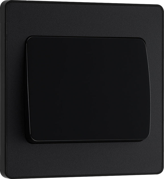 BG Evolve PCDMB12WB 20A 16AX 2 Way Single Light Switch, Wide Rocker - Matt Black (Black) - westbasedirect.com