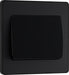 BG Evolve PCDMB12WB 20A 16AX 2 Way Single Light Switch, Wide Rocker - Matt Black (Black) - westbasedirect.com