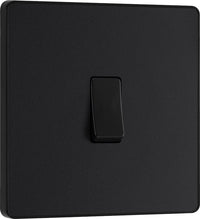 BG Evolve PCDMB13B 20A 16AX Single Intermediate Light Switch - Matt Black (Black)