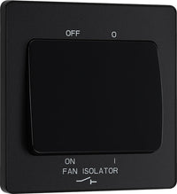 BG Evolve PCDMB15B 10A Triple Pole Fan Isolator Switch - Matt Black (Black)