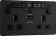 BG Evolve PCDMB22UWRB 13A Double Switched Power Socket + WiFi Extender + 1xUSB(2.1A) - Matt Black (Black) - westbasedirect.com