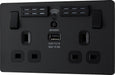 BG Evolve PCDMB22UWRB 13A Double Switched Power Socket + WiFi Extender + 1xUSB(2.1A) - Matt Black (Black) - westbasedirect.com