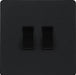 BG Evolve PCDMB42B 20A 16AX 2 Way Double Light Switch - Matt Black (Black) - westbasedirect.com