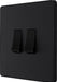 BG Evolve PCDMB42B 20A 16AX 2 Way Double Light Switch - Matt Black (Black) (5 Pack) - westbasedirect.com