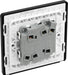 BG Evolve PCDMB42B 20A 16AX 2 Way Double Light Switch - Matt Black (Black) - westbasedirect.com