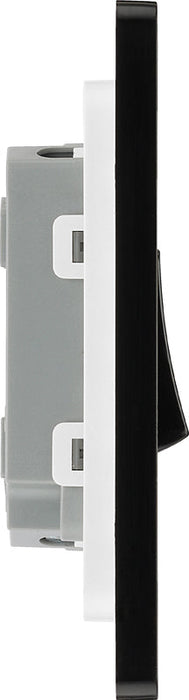 BG Evolve PCDMB42B 20A 16AX 2 Way Double Light Switch - Matt Black (Black) - westbasedirect.com