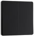 BG Evolve PCDMB42EB 20A 16AX 2 Way Double Light Switch, Edge to Edge Rocker - Matt Black (Black) - westbasedirect.com