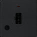 BG Evolve PCDMB54B 13A Unswitched Fused Connection Unit with Power LED Indicator & Flex Outlet - Matt Black (Black) - westbasedirect.com