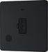 BG Evolve PCDMB54B 13A Unswitched Fused Connection Unit with Power LED Indicator & Flex Outlet - Matt Black (Black) - westbasedirect.com