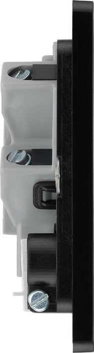 BG Evolve PCDMB54B 13A Unswitched Fused Connection Unit with Power LED Indicator & Flex Outlet - Matt Black (Black) - westbasedirect.com