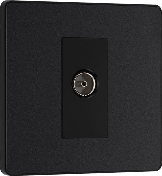 BG Evolve PCDMB60B Single Socket for TV or FM Co-Axial Aerial Connection - Matt Black (Black) - westbasedirect.com