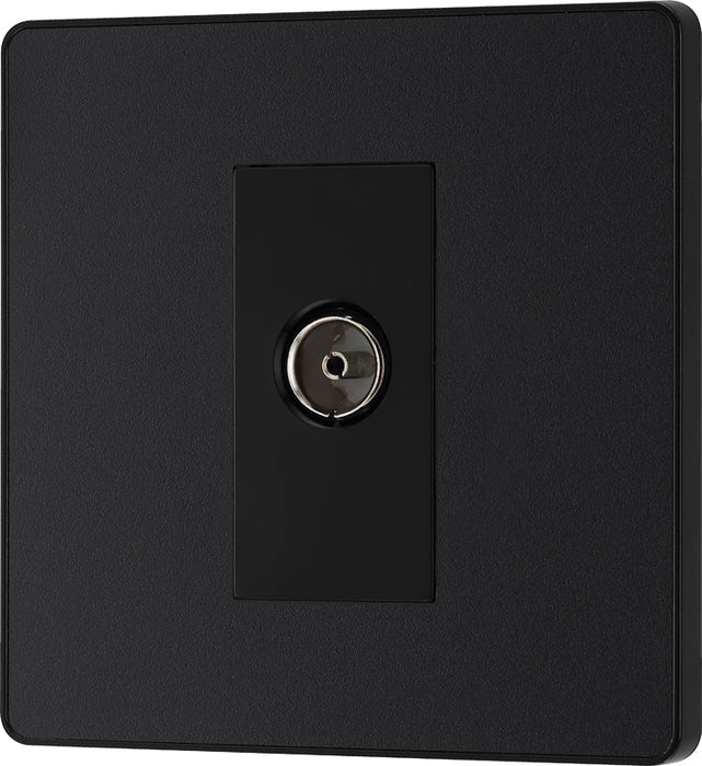 BG Evolve PCDMB60B Single Socket for TV or FM Co-Axial Aerial Connection - Matt Black (Black) - westbasedirect.com