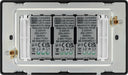 BG Evolve PCDMB83B 2-Way Trailing Edge LED 200W Triple Dimmer Switch Push On/Off - Matt Black (Black) - westbasedirect.com