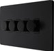 BG Evolve PCDMB84B 2-Way Trailing Edge LED 200W Quadruple Dimmer Switch Push On/Off - Matt Black (Black) - westbasedirect.com