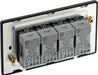 BG Evolve PCDMB84B 2-Way Trailing Edge LED 200W Quadruple Dimmer Switch Push On/Off - Matt Black (Black) - westbasedirect.com