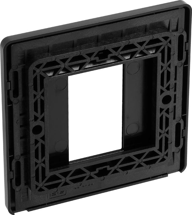 BG Evolve PCDMBEMS1B Single Euro Module Front Plate (25 x 50) - Matt Black (Black) - westbasedirect.com