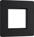 BG Evolve PCDMBEMS2B Twin Euro Module Aperture Single Front Plate (50 x 50) - Matt Black (Black) - westbasedirect.com