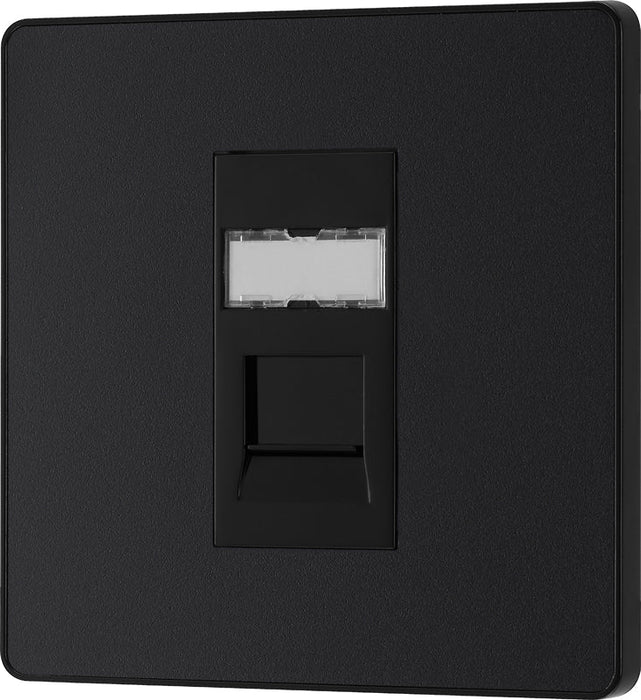 BG Evolve PCDMBRJ451B Single RJ45 Telephone Socket - Matt Black (Black) - westbasedirect.com