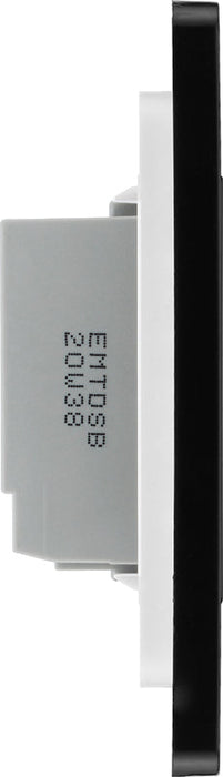 BG Evolve PCDMBTDS1B 2-Way Secondary 200W Single Touch Dimmer Switch - Matt Black (Black) - westbasedirect.com