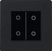 BG Evolve PCDMBTDS2B 2-Way Secondary 200W Double Touch Dimmer Switch - Matt Black (Black) - westbasedirect.com