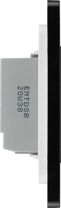 BG Evolve PCDMBTDS2B 2-Way Secondary 200W Double Touch Dimmer Switch - Matt Black (Black) - westbasedirect.com