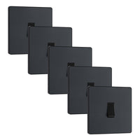 BG Evolve PCDMG12Bx5 20A 16AX 2 Way Single Light Switch - Matt Grey (Black) (5 Pack)