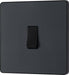 BG Evolve PCDMG13B 20A 16AX Single Intermediate Light Switch - Matt Grey (Black) - westbasedirect.com
