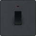 BG Evolve PCDMG31B 20A Double Pole Switch with Power LED Indicator - Matt Grey (Black) - westbasedirect.com