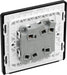 BG Evolve PCDMG42B 20A 16AX 2 Way Double Light Switch - Matt Grey (Black) - westbasedirect.com