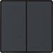 BG Evolve PCDMG42EB 20A 16AX 2 Way Double Light Switch, Edge to Edge Rocker - Matt Grey (Black) - westbasedirect.com