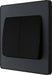 BG Evolve PCDMG42WB 20A 16AX 2 Way Double Light Switch, Wide Rocker - Matt Grey (Black) - westbasedirect.com