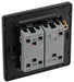 BG Evolve PCDMG43EB 20A 16AX 2 Way Triple Light Switch, Edge to Edge Rocker - Matt Grey (Black) - westbasedirect.com