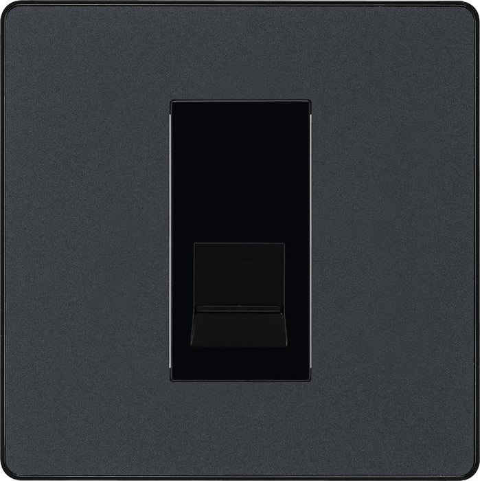 BG Evolve PCDMGBTS1B Single Secondary Telephone Socket - Matt Grey (Black) - westbasedirect.com