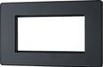BG Evolve PCDMGEMR4B Quadruple Rectangular Front Plate (100 x 50) - Matt Grey (Black) - westbasedirect.com