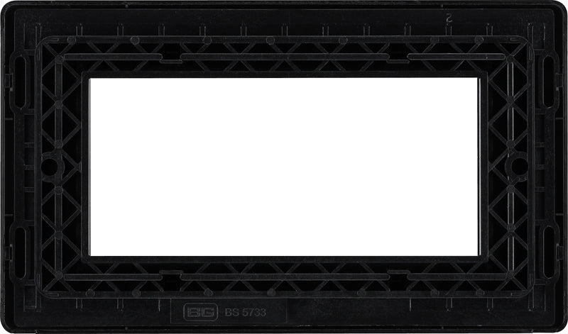 BG Evolve PCDMGEMR4B Quadruple Rectangular Front Plate (100 x 50) - Matt Grey (Black) - westbasedirect.com