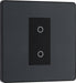 BG Evolve PCDMGTDM1B 2-Way Master 200W Single Touch Dimmer Switch - Matt Grey (Black) - westbasedirect.com