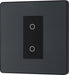 BG Evolve PCDMGTDM1B 2-Way Master 200W Single Touch Dimmer Switch - Matt Grey (Black) - westbasedirect.com