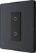 BG Evolve PCDMGTDM1B 2-Way Master 200W Single Touch Dimmer Switch - Matt Grey (Black) - westbasedirect.com