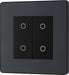 BG Evolve PCDMGTDM2B 2-Way Master 200W Double Touch Dimmer Switch - Matt Grey (Black) - westbasedirect.com