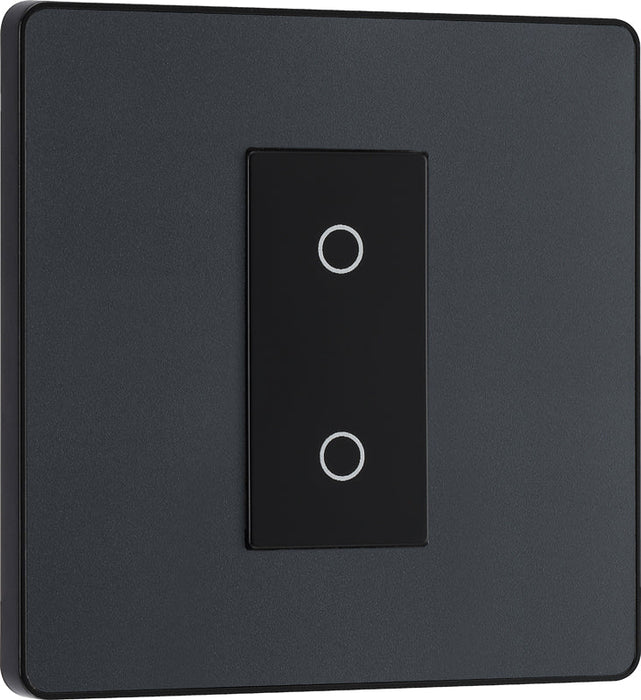 BG Evolve PCDMGTDS1B 2-Way Secondary 200W Single Touch Dimmer Switch - Matt Grey (Black) - westbasedirect.com