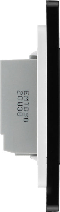 BG Evolve PCDMGTDS1B 2-Way Secondary 200W Single Touch Dimmer Switch - Matt Grey (Black) - westbasedirect.com