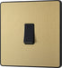 BG Evolve PCDSB12B 20A 16AX 2 Way Single Light Switch - Satin Brass (Black) - westbasedirect.com